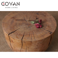 Table basse en bois massif Wabi Sabi avec couleur personnalisée, garantie de 2 ans - Design en bois vieilli durable pour la maison et l'hôtellerie