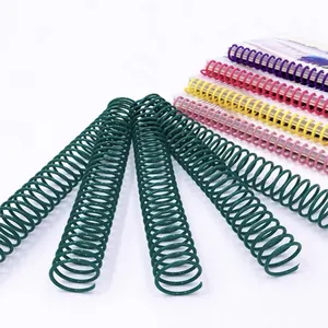 Pabrik harga yang baik kualitas tinggi logam warna-warni Spiral digulung PVC plastik dilapisi nilon tunggal kumparan kawat Spiral