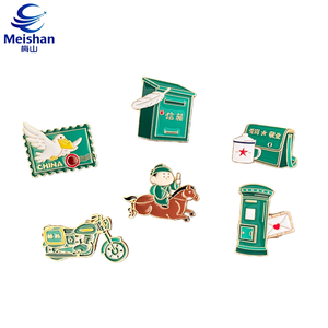 Emblema de la Serie Retro de Oficina de Correos de Meishan, Buzón de Correos de 1928, Insignia Conmemorativa Postal Local de Forma Irregular con Diseño de Bicicleta - Product Image 1