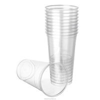 Gobelets en plastique transparents jetables sans PFAS 32 oz 700ml avec couvercles imprimables