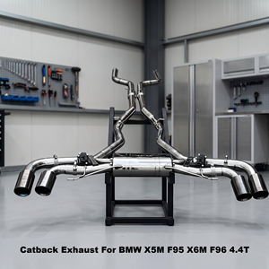 Échappement arrière en acier inoxydable Vortex Performance compatible avec BMW X5M F95 X6M F96 4.4T 2019-2024, silencieux à commande électronique - Product Image 1