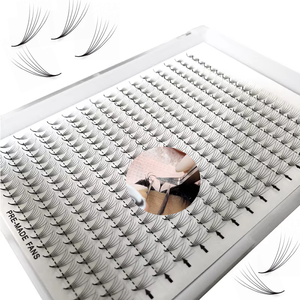 Anrolash 960 pièces <span class=keywords><strong>Extensions</strong></span> <span class=keywords><strong>de</strong></span> <span class=keywords><strong>cils</strong></span> <span class=keywords><strong>de</strong></span> haute qualité, aspect naturel noir, 4D, bouquets pré-faits, <span class=keywords><strong>cils</strong></span> en éventail, volume russe, PBT, bas - Product Image 5