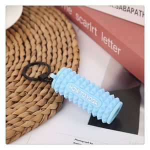 Creative <b>Personality</b> Yoga Foam Sleeve Shape Rubber <b>Keychain</b> Bag Accessories Pendant Gift Decorations Custom Color Logo - Product Image 3
