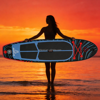 Planche à pagaie gonflable pliable SEAPLUS en EVA/PVC avec système à 3 ailerons, 8,2 kg, sac de transport léger pour océans et lacs