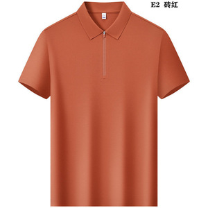 Polo <b>Shirt</b> Half Zip Collar Short Sleeve <b>Waffle</b> Knit Breathable Polyester Summer Loose Fit Corporate Uniforms Customizable - Product Image 4