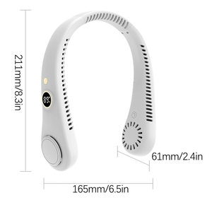 2026 New Arrivals 1200mAh USB Wearable Neck Fan Rechargeable Mini Outdoor Quick Cooling Sports Style <b>Three</b>-Speed 3 Blades - Product Image 2