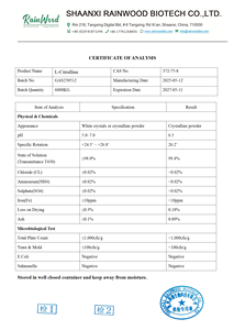 Prix de gros Poudre de <span class=keywords><strong>L-citrulline</strong></span> de haute qualité CAS 372-75-8 l Poudre de citrulline - Product Image 2