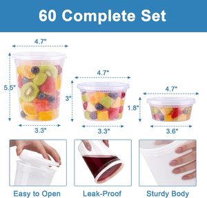 Recipientes para Sopa de Alta Calidad de 16oz y 24oz, Tazones para Sopa, Vasos para Sopa para Preparación de Comidas, Moldeados por Inyección, Gran Venta - Product Image 2