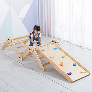 Moetry-Marco de escalada Montessori de madera plegable, escalador triangular Pik ler con rampa, cuidado de la Día, juegos de gimnasio en interiores - Product Image 4
