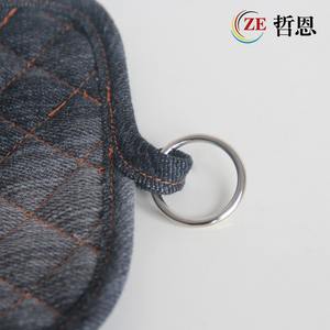 Set di grembiule da cucina per Chef di alta qualità nuovo stile personalizzato jeans grembiule guanti da forno presina Set per cucinare - Product Image 5