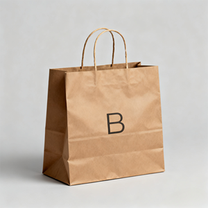Bolsas de Compra de Papel Kraft Biodegradables y Ecológicas con Asas Marrones para Boutique de Ropa, Calzado y Moda Sostenible - Product Image 1