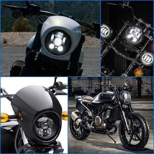 Phare de moto à LED de 5.75 pouces, feux de croisement ronds, Compatible avec Harley Davidson Dyna <span class=keywords><strong>Street</strong></span> <span class=keywords><strong>Bob</strong></span> Super Wide Glide Lo - Product Image 5