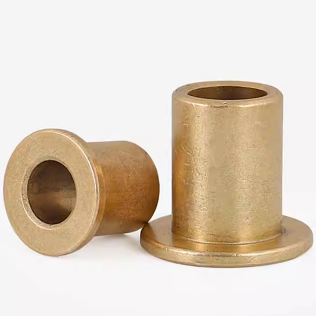 Powder Metallurgy Solid Friction Radial Bearing Flanged Bronze Bushing with Shoulder ID 4-30mm