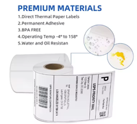 Personnalisation gratuite, étiquettes d'expédition rondes thermiques adhésives imperméables 4x6, personnalisables avec votre propre marque, promotion de haute qualité
