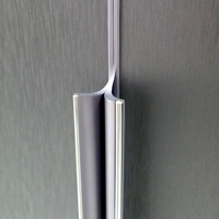 Nouvelle poignée de porte de placard moderne pour chambre à coucher, en alliage d'aluminium gris, poignées durables pour cuisine et entrepôt