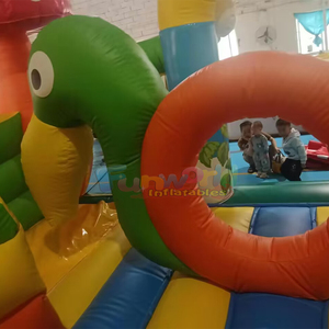 สไลเดอร์เป่าลมขนาดใหญ่แบบสองเลนสำหรับเด็ก สนามเด็กเล่นเป่าลมสำหรับงานปาร์ตี้ - Product Image 5