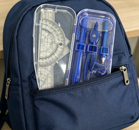 Kit de géométrie pour étudiants, compas, règle, rapporteur, taille-crayon, matériel de dessin technique et de géométrie, direct usine