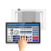 Panneau PC industriel 13.3 pouces TFT LED tout en un ordinateur de bureau Intel J1900 VGA LAN COM 4 Go Ram 128 Go SSD sans ventilateur