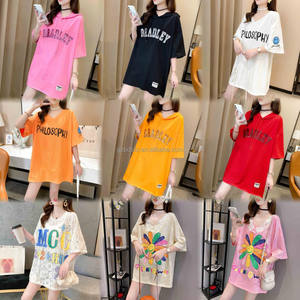 Op Maat Bedrukte Vintage Streetwear Patronen Plus Size Dames Losse Pasvorm Korte Uitgeharde T T-Shirt Modieus Voor Mode T-Shirt - Product Image 6