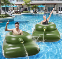 Jouet gonflable pour enfants, siège flottant avec pistolet à eau, pour voiture, piscine, jouet à roulettes