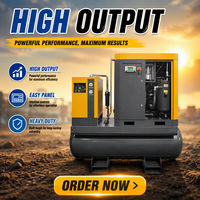 Compresseur d'air à vis lubrifié Airking AHB-15A 4-en-1 11KW 15HP avec réservoir de 12 bars et capacité de 500L