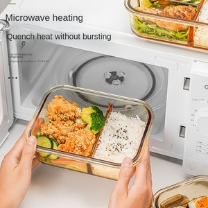 ชุดกล่องอาหารกลางวันทำจากแก้วที่มีฝาปิดเป็นกล่อง<span class=keywords><strong>ไมโครเวฟ</strong></span>ปลอดภัยสำหรับเด็กและผู้ใหญ่ขนาด16ออนซ์-64ออนซ์ - Product Image 2