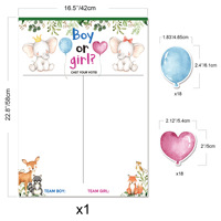 Gender Reveal Theme Party Voting Poster Spiel mit 36 Stück Karten Baby Shower Geburtstags feier Vote Poster Er oder sie Games Supplies