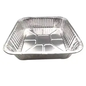 Kustom Makanan Cepat aluminium Foil wadah makanan/kotak aluminium sekali pakai timah panci masak/nampan/piring/piring untuk kemasan makanan