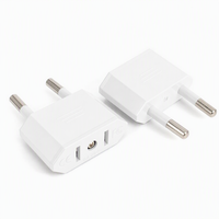 Adaptateur de voyage mini prise US/UE pour la France et la Norvège, convertisseur à 2 broches plates CE/FCC/RoHS