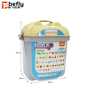 Goldkids 123 Pcs Đáng Yêu Theo Dõi TRAIN SET Mini Nhựa Giáo Dục Khối Soi Sáng Gạch Đồ Chơi - Product Image 3