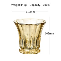 N45 Luxus Kristallglas Whisky Dekan ter Set Bernstein Jade Golden Akzent inklusive Weinglas für Geschenk Wein Luxus Dekan ter