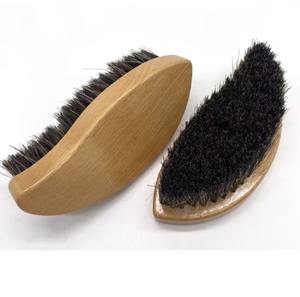 Cepillo de cuero NIKO al por mayor con cerdas suaves de crin de caballo, cepillo para limpieza y pulido de coches, cepillo con mango de madera - Product Image 1