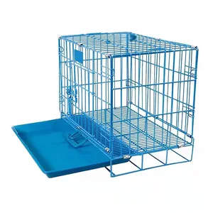 Cage pliable pour chien, de grande taille, pliable, en métal, pour animaux domestiques, plateau robuste