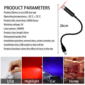 <span class=keywords><strong>Projecteur</strong></span> de toit intérieur en étoile USB portable 5W pour <span class=keywords><strong>voiture</strong></span> <span class=keywords><strong>Projecteur</strong></span> de <span class=keywords><strong>ciel</strong></span> <span class=keywords><strong>étoilé</strong></span> pour <span class=keywords><strong>voiture</strong></span> et maison - Product Image 5