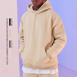 Sweat à capuche surdimensionné imprimé personnalisé de haute qualité pour hommes polaire d'hiver avec des techniques brodées directement du fabricant - Product Image 2