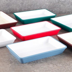 Plateau rectangulaire en mélamine Xiangyuanmei A5 pour aliments cuits et plats froids, présentation commerciale de plats mijotés, canard braisé - Product Image 1