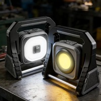 Lampe de travail portative rétractable Wason à longueur réglable, rechargeable, sur pied, avec lumière de camping pliable RVB