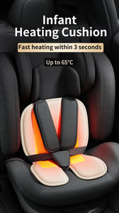 Anjuny, cojín de asiento de coche de piel de oveja para bebé de seguridad infantil, blanco, de alta calidad, con arnés, fundas de asiento de coche para niños ajustables - Product Image 4