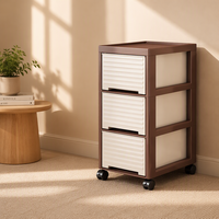 Meuble de rangement multi-niveaux sur pied pour salon, armoire de rangement sous table, moderne et minimaliste, en plastique, pour chambre à coucher