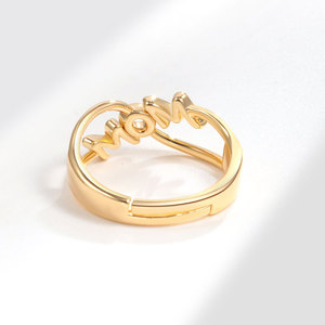Plain Infinity <b>Rings</b> Minimalist Copper Gold Plated Mom <b>Adjustable</b> <b>Rings</b> Anti Tarnish Jewelry For Women Gift - Product Image 4