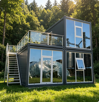 Maison conteneur moderne respirante à 2 étages et 4 chambres pour usage bureautique et commercial