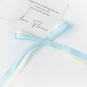 Nine Clouds Double Faced Satin Ribbon 1cm Polyester Gift Packaging Hair Accessory Bow Solid Color Stylish Simple - Product Image 3