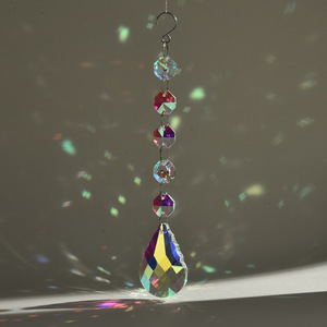 Colgante de Lujo AB con Cuentas Octogonales de Colores, Ecológico, Tallado, Atrapasol, para Navidad, Jardín, DIY, Cristal Colgante - Product Image 4