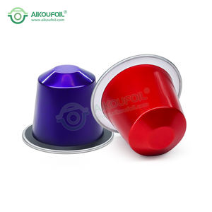 Capsules jetables en aluminium colorées, pièces, vides, pour le thé, le café, adaptées à la <span class=keywords><strong>nespresso</strong></span>, avec logo imprimé - Product Image 4