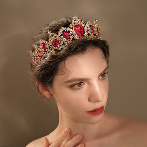 <span class=keywords><strong>Diadème</strong></span> en cristal en gros, couronne de mariage, accessoires de cheveux de princesse, accessoires de cheveux de mariée, grandes diadèmes et couronnes roses pour mariage - Product Image 3