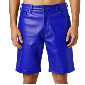 Shorts en similicuir pour homme, légers, style streetwear, style athlétique, shorts aspect cuir pour homme, séchage rapide, shorts de sport décontractés - Product Image 5