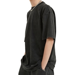 Cotton Printing 100% Cotton Hip Hop <b>Drop</b> Shoulder Oversize <b>Acid</b> Wash Vintage t Shirts - Product Image 2