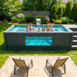 สระว่ายน้ำไฟเบอร์กลาสขนาดเล็ก ทนทานต่อรังสียูวี ทนทานต่อการกัดกร่อน แบบตั้งพื้น ชุดอุปกรณ์สระว่ายน้ำไฟเบอร์กลาสสำเร็จรูป - Product Image 2