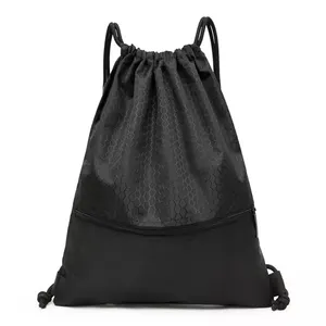 High Quality Waterproof Fashion Gym Sport Camouflage Pattern Polyester <b>Nylon</b> Drawstring <b>Backpack</b> Wholesale - Product Image 5