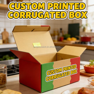 Boîte d'emballage personnalisée avec logo, en carton, pour petites entreprises, cadeaux, vêtements, expédition, boîte pliable, boîtes en papier kraft ondulé - Product Image 3